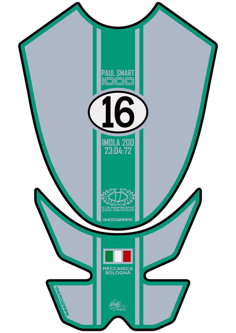 モトグラフィックス タンクパッド シルバー DUCATI SPORT CLASSIC