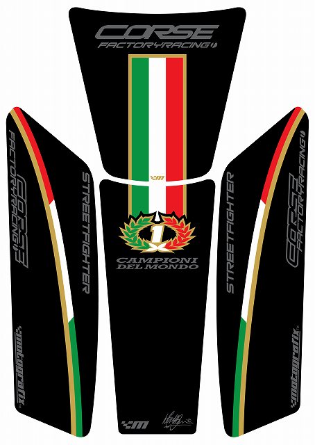 モトグラフィックス タンクパッド BLK DUCATI STREETFIGHTER