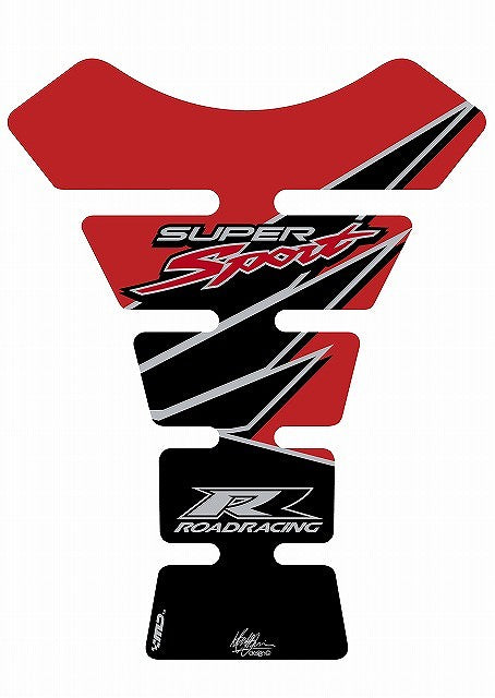 モトグラフィックス タンクパッド RED HONDA SPINE