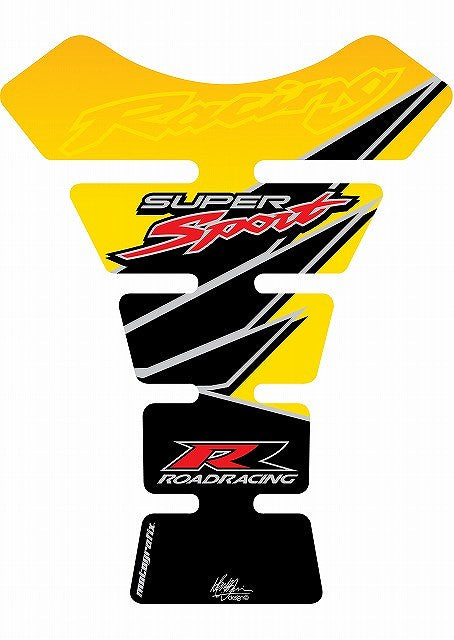 モトグラフィックス タンクパッド YEL HONDA SPINE