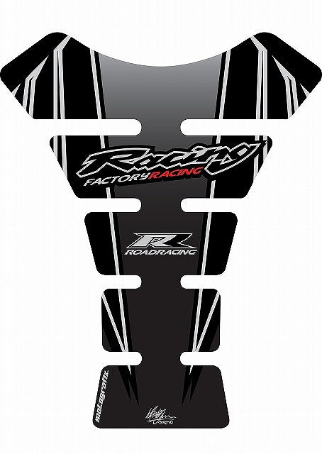 モトグラフィックス タンクパッド BLK HONDA SPINE