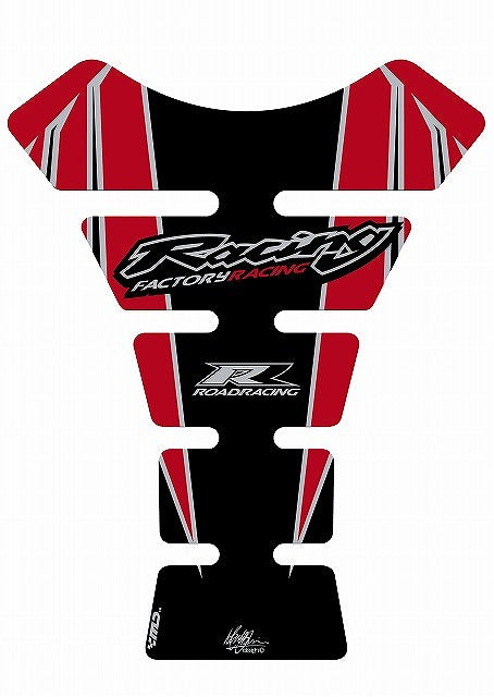 モトグラフィックス タンクパッド BLK／RED HONDA SPINE
