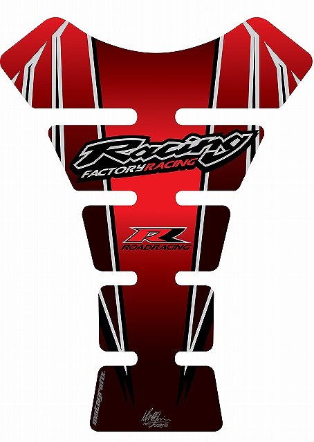 モトグラフィックス タンクパッド RED／BLK HONDA SPINE