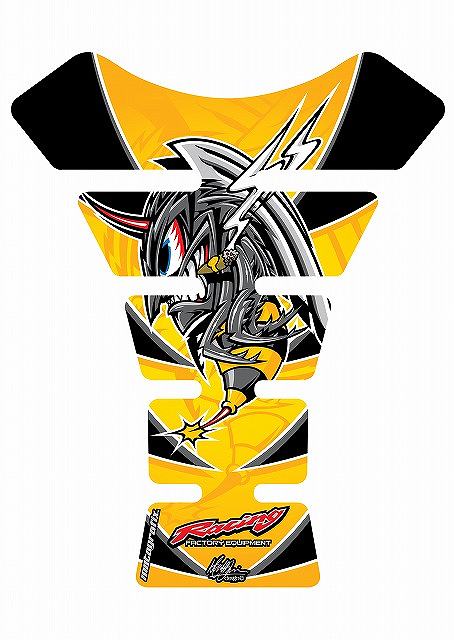 モトグラフィックス タンクパッド YEL HONDA SPINE