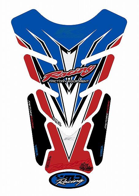 モトグラフィックス タンクパッド RED／WHT HONDA QUADPAD