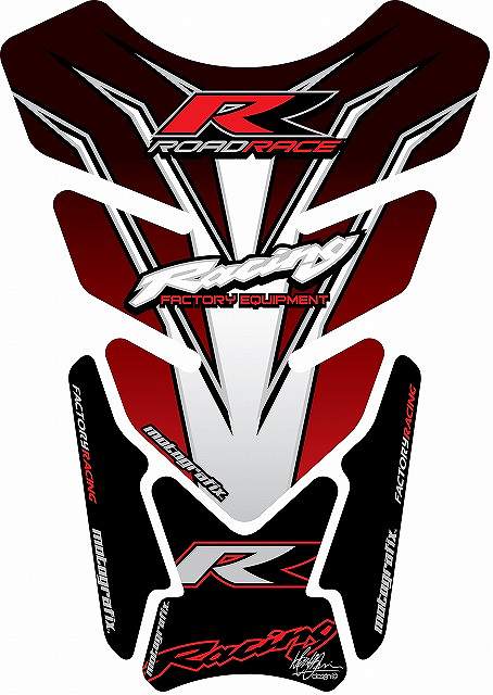 モトグラフィックス タンクパッド RED／WHT HONDA QUADPAD