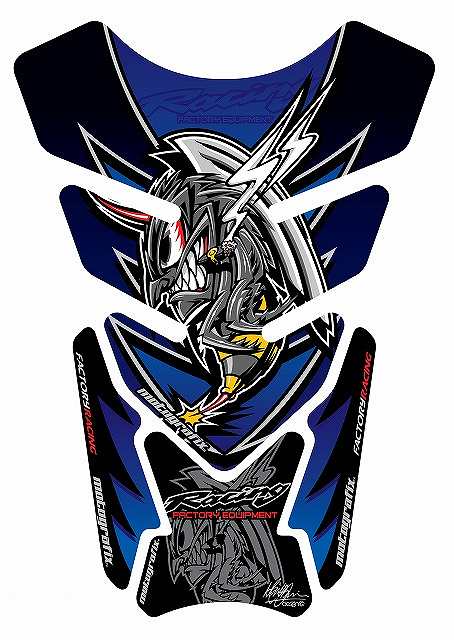 モトグラフィックス タンクパッド BLU HONDA QUADPAD