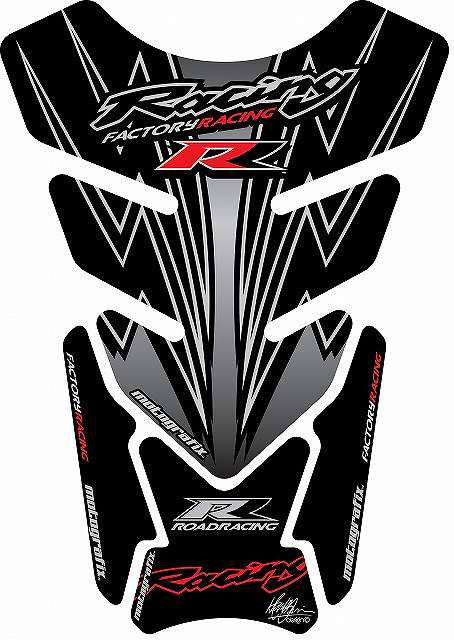 モトグラフィックス タンクパッド BLK／SLV HONDA QUADPAD