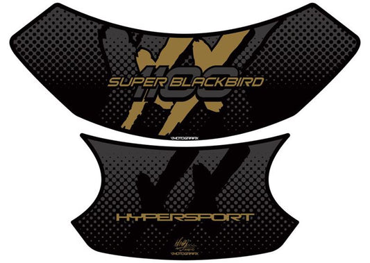 モトグラフィックス タンクパッド BLK／GLD CBR1100XX BLACKB