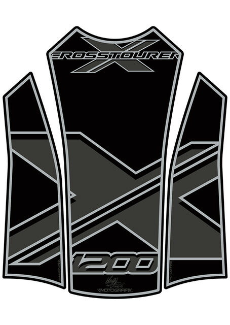 モトグラフィックス タンクパッド BLK VFR1200X Cross T