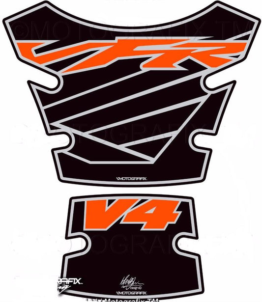 モトグラフィックス タンクパッド BLK／ORG VFR800 98-12