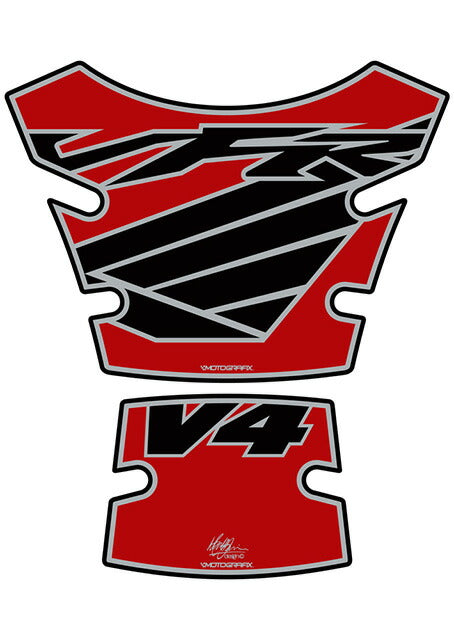 モトグラフィックス タンクパッド RED／SLV VFR800 98-12