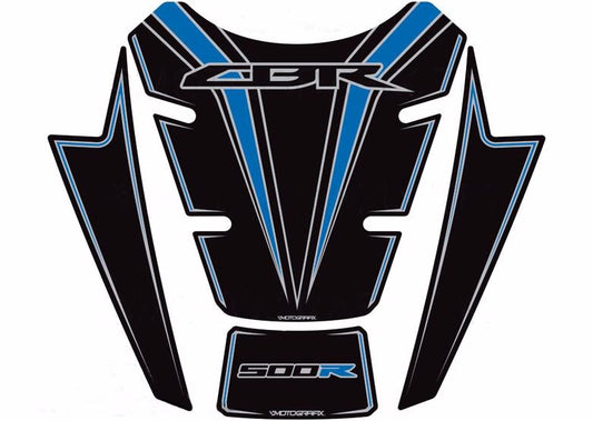 モトグラフィックス タンクパッド BLK／BLU CBR500R 16-