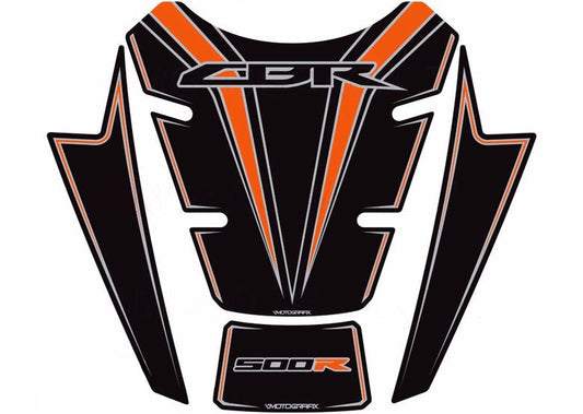 モトグラフィックス タンクパッド BLK／ORG CBR500R 16-