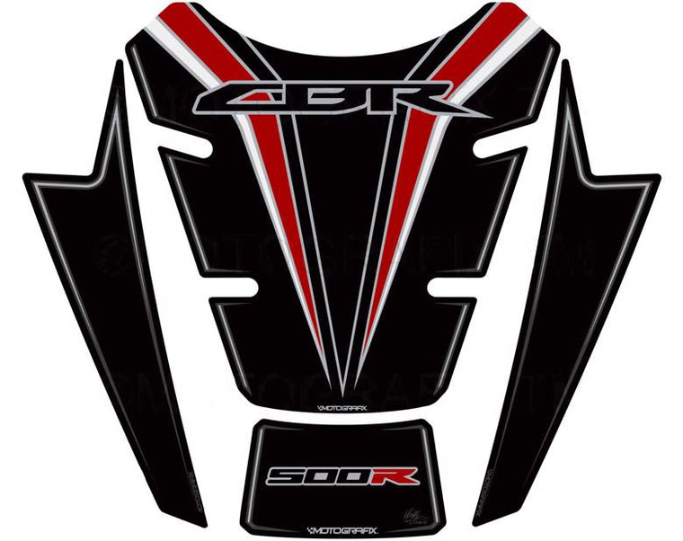 モトグラフィックス タンクパッド BLK／RED CBR500R 16-