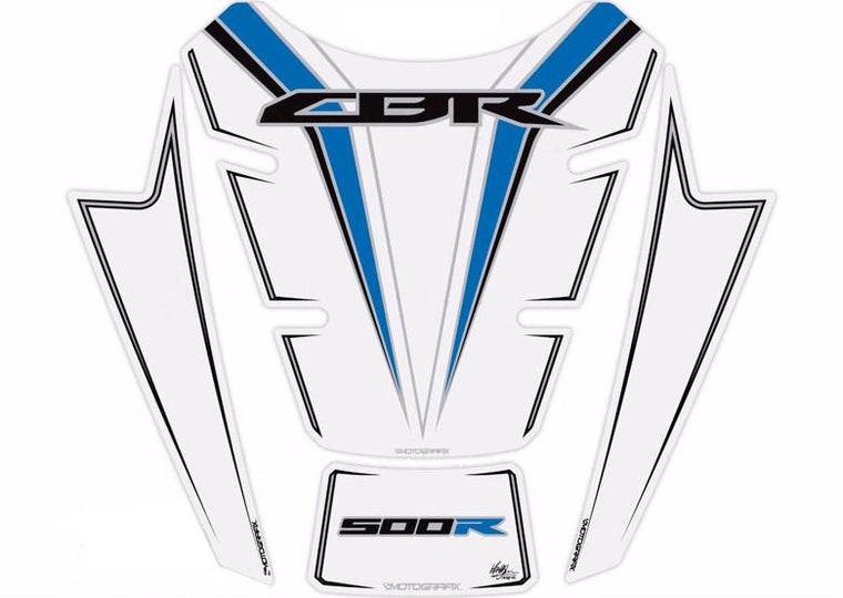 モトグラフィックス タンクパッド WHT／BLU CBR500R 16-
