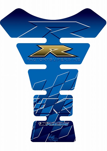 モトグラフィックス タンクパッド BLU KAWASAKI SPINE