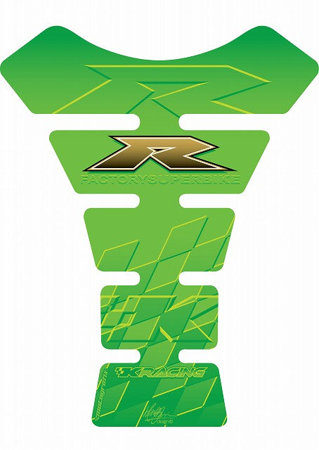 モトグラフィックス タンクパッド GRN KAWASAKI SPINE