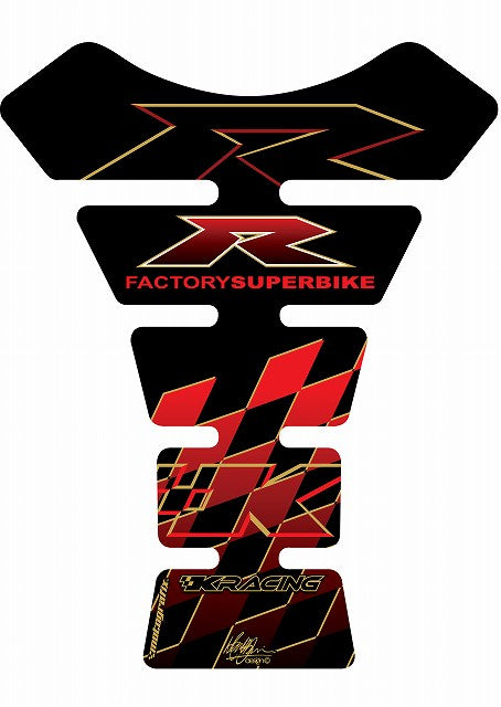 モトグラフィックス タンクパッド BLK／RED KAWASAKI SPINE