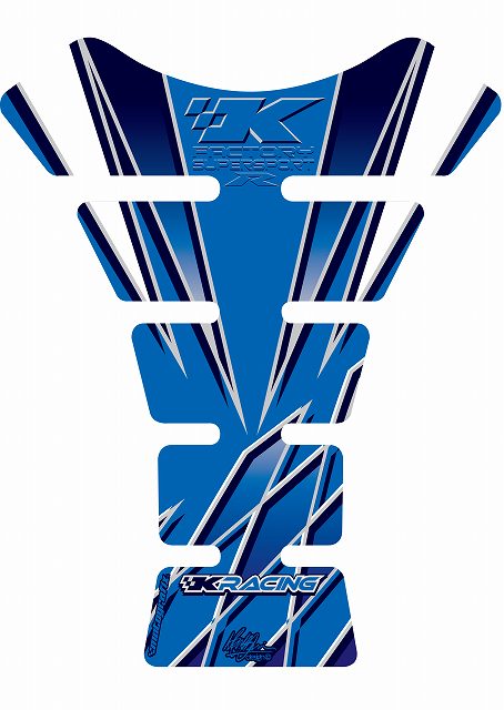 モトグラフィックス タンクパッド BLU KAWASAKI SPINE