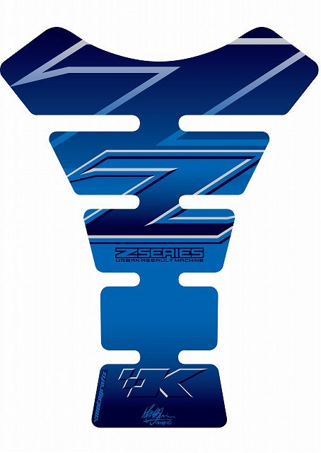 モトグラフィックス タンクパッド BLU KAWASAKI SPINE