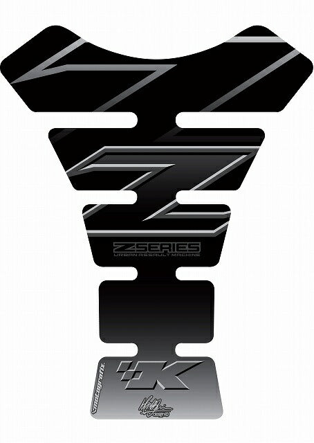 モトグラフィックス タンクパッド BLK KAWASAKI SPINE