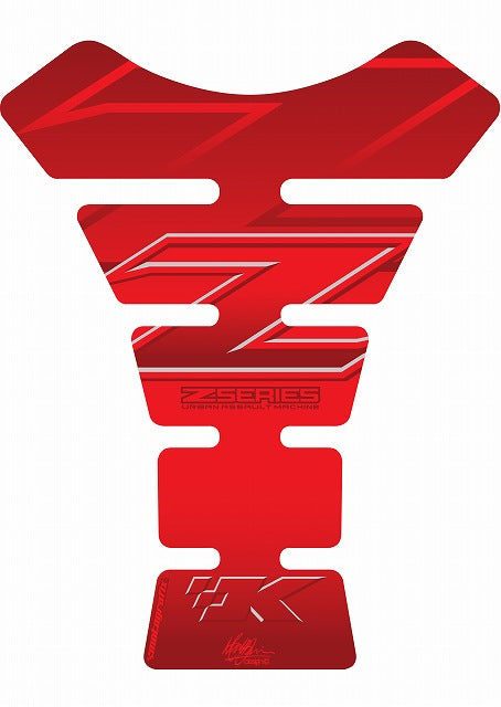 モトグラフィックス タンクパッド RED KAWASAKI SPINE