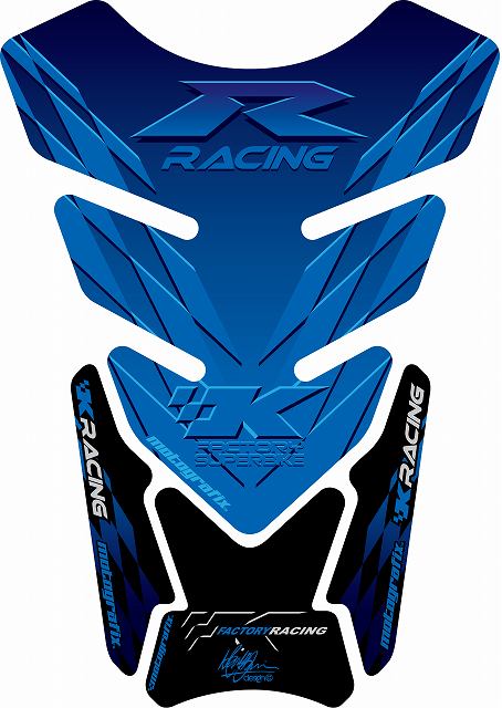 モトグラフィックス タンクパッド BLU KAWASAKI QUADPAD