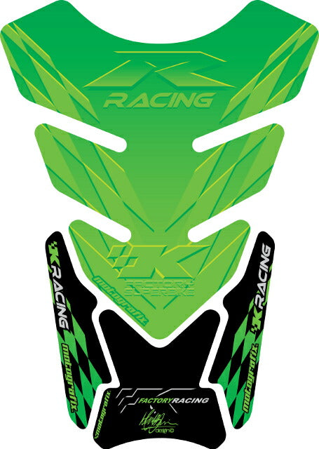 モトグラフィックス タンクパッド GRN KAWASAKI QUADPAD