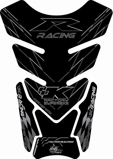 モトグラフィックス タンクパッド BLK KAWASAKI QUADPAD