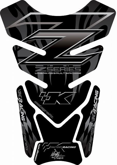 モトグラフィックス タンクパッド BLK KAWASAKI QUADPAD