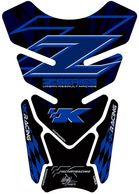 モトグラフィックス タンクパッド BLK／BLU Z Series Z750／Z1000