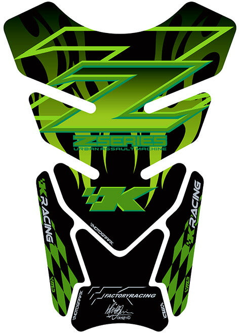 モトグラフィックス タンクパッド BLK／GRN Z Series Z750／Z1000