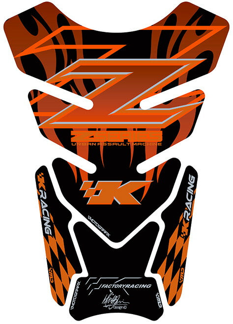 モトグラフィックス タンクパッド BLK／ORG Z Series Z750／Z1000