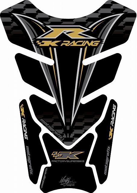 モトグラフィックス タンクパッド BLK KAWASAKI QUADPAD