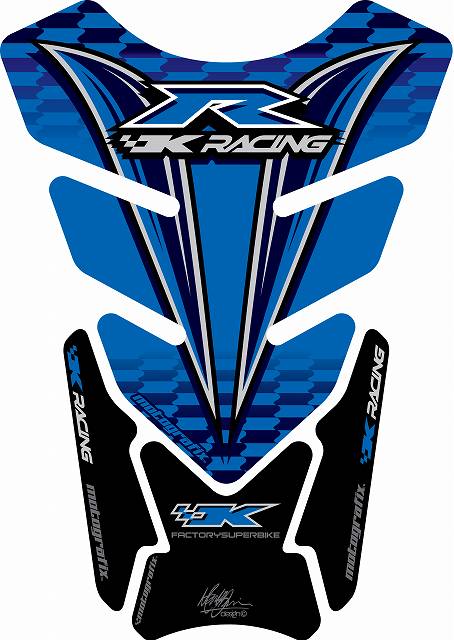 モトグラフィックス タンクパッド BLU KAWASAKI QUADPAD