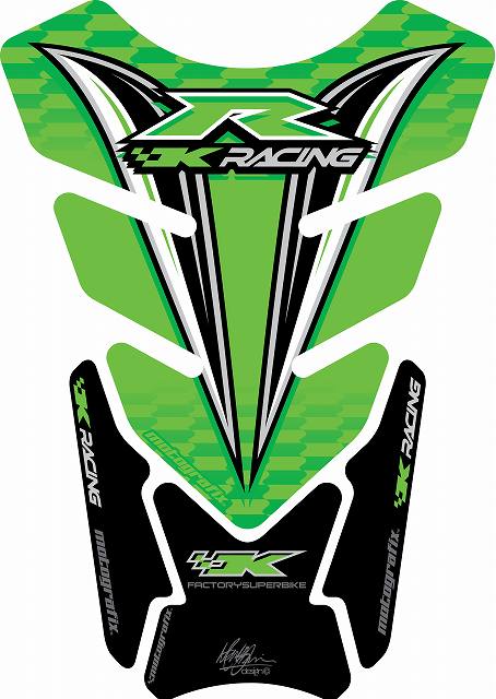 モトグラフィックス タンクパッド GRN KAWASAKI QUADPAD