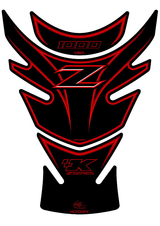 モトグラフィックス タンクパッド RED Z1000 10-