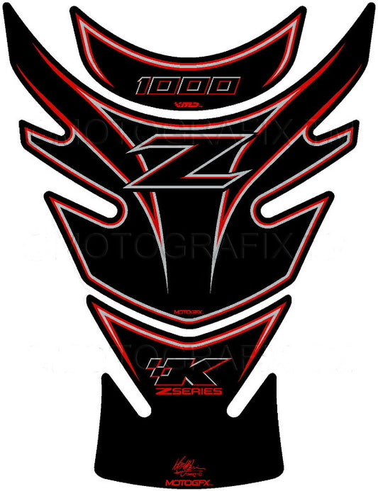 モトグラフィックス タンクパッド RED／SLV Z1000 10-