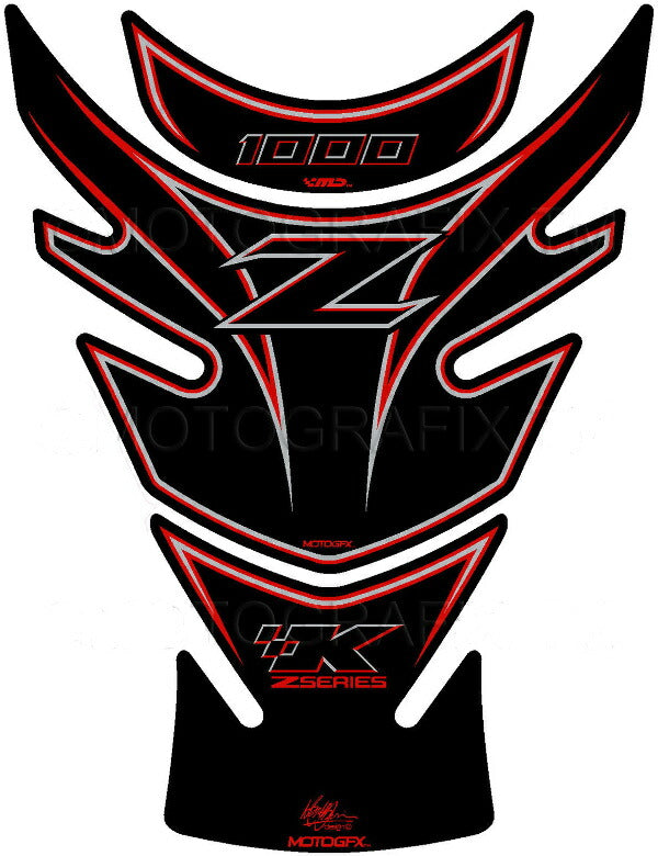 モトグラフィックス タンクパッド RED／SLV Z1000 10-