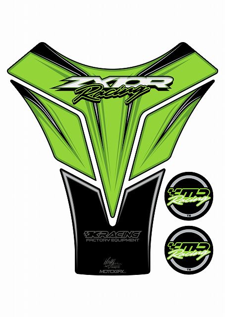 モトグラフィックス タンクパッド GRN ZX-10R 10-