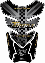 モトグラフィックス タンクパッド BLK TRIUMPH TRIPLE