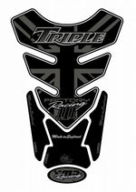 モトグラフィックス タンクパッド BLK TRIUMPH TRIPLE