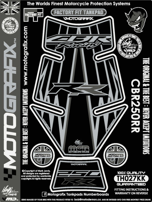 モトグラフィックス タンクパッド BLK／BLK CBR250RR 17-