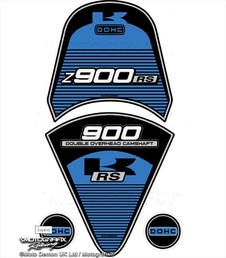 モトグラフィックス｜モトグラフィックス タンクパッド＆リアテール BLU／BLK Z900RS 17-20｜MT-TK026B