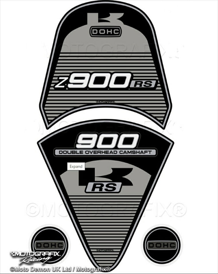 モトグラフィックス｜モトグラフィックス タンクパッド＆リアテール GRY／BLK Z900RS 17-20｜MT-TK026GF