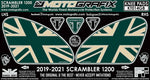 モトグラフィックス｜ボディパッド KNEE TRIUMPH Scrambler1200 19-21｜MT-KT014GB
