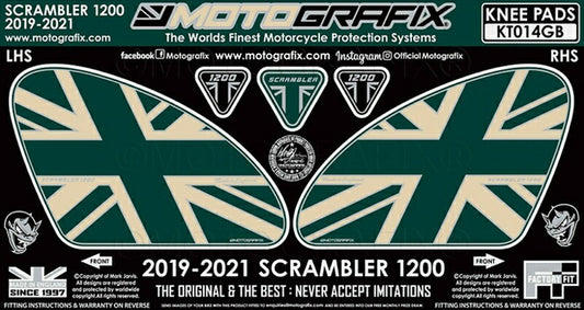 モトグラフィックス｜ボディパッド KNEE TRIUMPH Scrambler1200 19-21｜MT-KT014GB