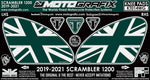 モトグラフィックス｜ボディパッド KNEE TRIUMPH Scrambler1200 19-21｜MT-KT014WG
