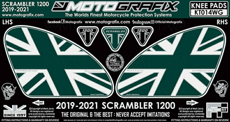 モトグラフィックス｜ボディパッド KNEE TRIUMPH Scrambler1200 19-21｜MT-KT014WG